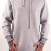 menswear luxury seat hoodie grey melange