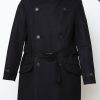 Black organic woolen Trench Coat | Sustainable menswear