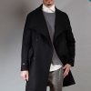 Black organic woolen Trench Coat | Sustainable menswear