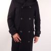 Black organic wool Loden coat | Sustainable menswear
