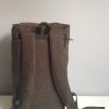 contemporary menswear wool Loden backpack dark brown