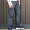 contemporary menswear corduroy tapered chino dark grey