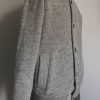 Grey organic wool fleece cardigan | Sustainable menswear