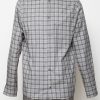 Grey melange check shirt | sustainable menswear
