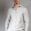 Grey cashmere-blend shirt | Sustainable menswear
