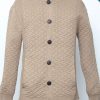 Sand cashmere-blend knit cardigan | Sustainable menswear