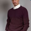 Bordeaux cashmere-blend jumper | sustainable menswear