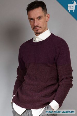 Bordeaux cashmere-blend jumper | sustainable menswear