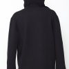 Black luxurious hoodie with front flap