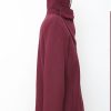 Bordeaux luxurious hoodie with front flap